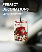 Trendy Retro Leopard Print Car Air Freshener 6 Pcs, Fashion Coquette Bow Cheetah Lucky 8 Ball Hanging Air Freshener for Cars Closet Drawer Books, Girly Car Accessories Mirror Decor for Women