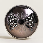 MAISON BERGER - Adjustable Refillable Car Air Freshener Vent Clip Diffuser Set - 1.75" Diameter x 1.25" Depth - Made in France (On/Off Flower - Gun Metal)