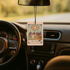 Vintage Boho Witchy Tarot Card Car Air Freshener 4 Pcs, the Star Sun Lovers Moon Tarot Card Air Freshener Hanging for Cars Books Closet Drawer, Witchy Car Accessories for Women Men
