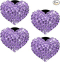 4PCS Bling Heart Air Vent Clips, Car Air Freshener for Women, Air Fresheners Diffuser Clip Charm, Car Air Conditioning Outlet Clip Decorative Accessory for Women Girls (Purple, Style1)