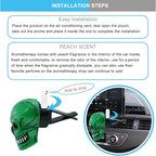 Skull Car Air Fresheners Cute Cool Funny Air Conditioning Vent Perfume Diffuser Decoration Interior Car Accessories 2 pcs
