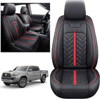 Tomatoman Tacoma Seat Covers Compatible with Toyota Tacoma 2005-2023 2024 2025 2026 Access Crew Double Cab Truck TRD Pro Trail Edition Limited SR5 Offroad Car Cushions (2 PCS Front/Black-Red)