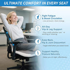 Memory Foam Truck Seat Cushion for Truck Driver Ergonomic Driver Seat Cushion with Lumbar Support & Sciatica Relief, Ideal Car Seat Cushions for Driving & Semi Truck & Office Chair