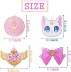 L1rabe Car Air Freshener Anime Moon Cat Artemis Incense Chips, 4 Styles and Scents of Anime Moon Cat Artemis Car Rearview Mirror Pendant Cute Aromatic Accessories Bedroom Closet Shoe Closet Deodorant