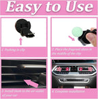 OBTANIM 4 PCS Car Air Vent Clips Pink Daisy Flower Car Air Freshener Clip Air Conditioning Outlet Clip for Car Interior Decoration Accessories (4 Size)