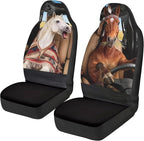 Horses Car Seat Covers Front Seats 2 Pack Funny Car Seat Cover Protector Front Seats Easy Installation Removable Automotive Accessories Interior Covers for Sedan SUV