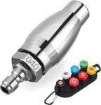 JOEJET Turbo Nozzle Pressure Washer, Rotating Pressure Washer Nozzle with 1/4" Quick Connect, 7 Spray Nozzle Tips with Nozzle Holder, 3000 PSI, Orifice 4.0
