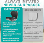 Seat Cushion for Office Chair, Car and Wheelchair Use, with Lumbar Support Pillow and Memory Foam Coccyx Cushion for Tailbone, Back, Sciatica, Ergonomic seat Cushion