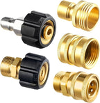 Twinkle Star Pressure Washer Adapter Set, Quick Disconnect Kit, M22 14 mm Quick Connect Swivel to 3/8'' Quick Connect Fittings, 3/4" to Quick Release 9 Sets