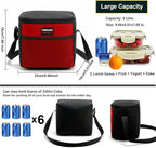 6 Can/5L Lunch Bag for Women Men Portable Lunch Box Small Cooler Bag Soft Collapsible Reusable Insulated Lunch Tote for Everyday Work Travel (Grey)