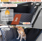 Paw Jamboree Large Dog Car Seat Cover for Back Seat Half Dog Hammock for Car for Large Dogs