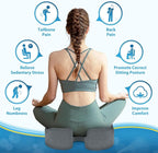 BlissTrends Seat Cushion,5.2in Thick Memory Foam Cushions for Office Chair, Car Seat, Airplane, Relieving Pressure Tailbone Sciatica Back Pain for Long Sitting Office Workers, Car Drivers LightGrey