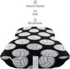 Car Headrest Pillow Compatible with Black And White Volleyball Ball, Cartoon Neck Pillow for Car, 2 Pcs Comfortable Soft Car Seat Pillow for Driving,Head Rest Cushion, Cute Neck Pillow for Travel