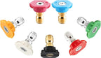 Tool Daily Pressure Washer Tips, Set of 7 Power Washer Nozzle Tips Multiple Degrees, 1/4 Inch Quick Connect, 3.5 GPM