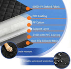 Hard Bottom Car Seat Cover for Dogs - 40% More Activity Space, Functions as Hammock and Flat Platform, Waterproof & Odorless, Non-Slip for Large Dogs, Fits Most Cars, Trucks, SUVs