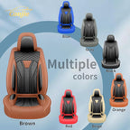 Fit Kona Car Seat Covers for Select Hyundai Kona 2018-2025 2026. Premium Leather, Waterproof， Breathable, Scratch-Resistant & All-Weather Seat Cushion Protector (Full Set, Brown&Black)