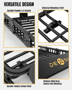 64" x 39" Universal Roof Rack Basket, 200 Lbs Capacity Rooftop Cargo Carrier Basket with 21 Cubic Feet (52" x 39" x 18") Waterproof Luggage Bag, for Suvs, Trucks, Vehiclesor Suvs, Trucks, Vehicles