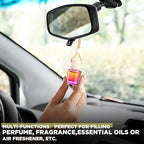 Domensi 70 Pieces Hanging Car Diffuser Air Freshener Bottle Bulk Empty Glass Refillable Perfume Bottles Oil Diffuser Aromatherapy Pendant for Auto Interior Ornaments Decor (Multicolor)