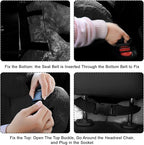 Travel Pillow, Travel Pillow for Kids, Sleeper Hold Pillow Travel, Removable U-Shaped Pillow for Adults and Children to Support Head and Body in The Back Seat of Long Car Trips (Black)