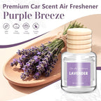 AROIC Car Air Freshener Diffuser Set, 6 Pack Lavender Natural Slow-Release Fragrance, Long Lasting Air Freshener for Women & Men Car Accessories, Hanging Cute Automotive Interior Decor Gift (8ml Each)
