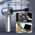 Mini Vacuum Cleaner, 2 in 1 27000PA Brushless Car Vacuum &250000RPM Air Duster 9000mAh Battery Air Blower Wireless Handheld Vacuum for Car,Office and Home (25Kpa)
