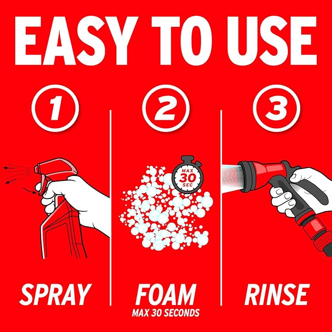 Mothers Foaming Wheel & Tire Cleaner, 24 oz. – Foaming Action Lifts Brake Dust & Grime, Safe for Factory-Coated Wheels, Restores, Cleans, Finishes Fast, Spot-Free Rinse (05924)