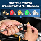 Saker High Pressure Washer Gun with 5 Color Quick Connect Power Washer Sprayer Nozzles,Only Compatible with High-Pressure Water Pipes of M22-14mm Diameter