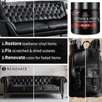 Leather Recoloring Balm with 100ml Mink Oil, Black Leather Repair Kit and Scratch Remover for Furniture, Car Seats, Sofas, Dye & Restorer for Couches, Vinyl, PU, Faux