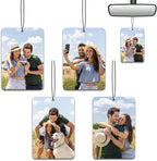 Custom Air Freshener for Car - Double Sided Photo Personalized Car Scents Air Freshener, Smell Air Fresheners With Picture for Wardrobe, Bathroom,Hanging Ornaments (4 Count (Pack of 1))