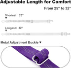 Dog Seat Belt for Car, Adjustable Dog Car Harness Seatbelt for Small Medium Large Dogs, Heavy Duty Travel Safety Restraint with Locking Aluminum Hook & Reflective Nylon Strap, Purple