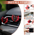 Cute Bat Air Freshener Vent Clip, 2PCS Car Vent Clips Decor, Air Diffuser Clips, Bat Car Interior Decor Accessories For Gifts
