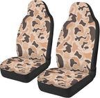 ELEQIN Brown Camo Front Car Seat Covers 2pcs, Automotive Seat Covers Car Accessories Universal Size Fit for Most Cars,SUVs&Trucks&Vans