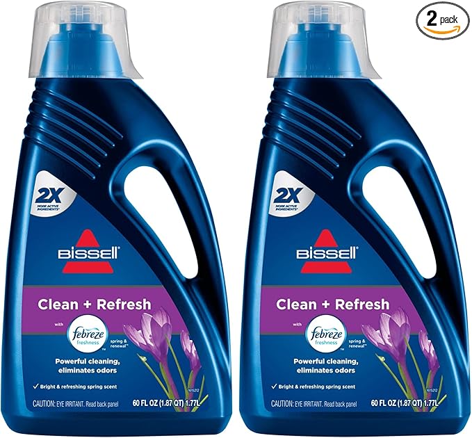 Bissell DeepClean + Refresh with Febreze Freshness Spring & Renewal Formula,1052A,60 Ounces,(Pack of 2)