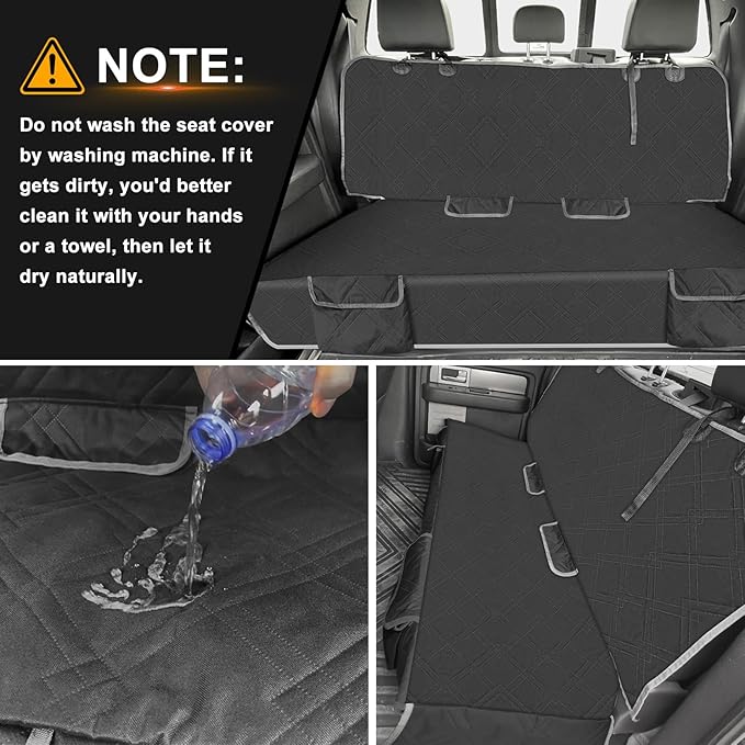 Dog Car Seat Cover Compatible with 2013-2025 Toyota RAV4, Waterproof Pet Bench Seat Cover for Back Seat, 600D Heavy Duty Scratch Proof Nonslip Truck Seat Covers for Dogs