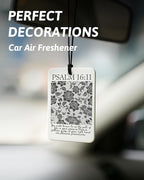 Dark Coquette Bow Floral Christian Car Air Freshener 4 Pcs, Preppy Girly Religious Hanging Air Freshener for Cars Closet Drawer Books, Cute Christian Car Accessories Mirror Decor for Women