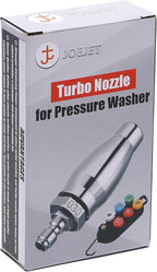 JOEJET Turbo Nozzle for Pressure Washer, Rotating Pressure Washer Nozzle with 1/4" Quick Connect, 7 Nozzle Tips with Holder, 3600 PSI