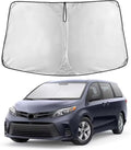 EcoNour Windshield Sunshade Compatible for Toyota Sienna 2011-2018 2019 2020, L, LE, SE, XLE, Limited Premium,Sun Visor for Front Window Sun Shade Cover, UV Heat Blocker & Protector, Car Accessories