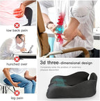 Benazcap X Large Memory Seat Cushion for Office Chair Pressure Relief Sciatica & Tailbone Pain Relief Memory Foam Firm Coccyx Pad for Long Sitting, for Office Chair, Gaming Chair and Car Seat Upgrade