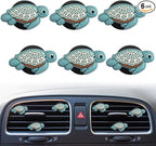 Cute Turtle Air Vent Clips, 6 Pcs Turtle Car Air Fresheners Vent Clips Car Diffuser Vent Clip Car Decoration Interior Decor Accessories for Women(Ocean, Lemon,Jasmine,Cologne Flavor)