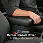 Autorder Center Console Cover for 2022-2025 2026 Ford Maverick Accessories Armrest Cover Anti-Scratch Middle Console Pad Leather Armrest Protector