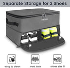 YOREPEK 2 Layer Golf Trunk Organizer, Golf Gifts for Men with Separate Ventilated Compartment for 2 Pair Shoes, Waterproof Car Trunk Locker for Balls, Tees, Clothes, Gloves, Gifts for Golfers