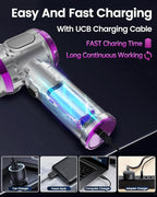 Portable Car Handheld Vacuum Cleaner 15000pa - 4 in 1 Vacuum Cleaner&Air Duster, Rechargeable Handheld Vacuum with Multi-Nozzles for Car, Home, Pet, Ideal Gifts for Men & Women (Pink)