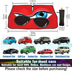 Socira Funny Eye Car Windshield Sunshade Umbrella Foldable Umbrella Sun Shade Windshield Cover Sunshade Car Accessories Blocks Uv Rays Keeps Cool (57" X 30")