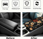 Car Armrest Cover Pad - Car Center Console Cushion Protector Against Pet Claws, Dirt and Sticky Fingers, Comfortable Auto Decor Accessory Fit for Sedan, Van, SUV