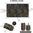 Camo Poncho Liner, Army Blanket, Military Sleeping Bag, with A Compression Carrying Bag, for Traveling, Hiking, Camping, Outdoor Survival, Car Blanket