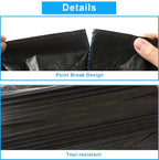Car Trash Bag, [PE]Mini Trash Bags for Car, Mini Garbage Bags for Car Trash Can with Tear-Resistant Black Discreet Design Perfect Waste Disposal for Home Office On-The-Go Travel