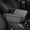 Center Console Cover Fit for Corolla Faux Leather Car Armrest Cushion with Storage Bags, Cup Holder ＆ Phone Storage Multifunctional Middle Console Cover(Grey)