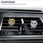 2PCS Bling Flamingo Car Dashboard Air Vent Trim Clips, Crystal Rhinestone Animal Car Air Fresheners Outlet Clip, Cute Automotive Interior Diffuser Decoration Accessories for Women (Owl)
