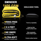 1400 GSM Car Drying Towels Car Detailing– XXL Microfiber Towels for Cars, Trucks(48" x 24"), Ultra-Absorbent, Streak-Free, Scratch-Free, No Water Spots, Double-Twist Pile & Edgeless Design