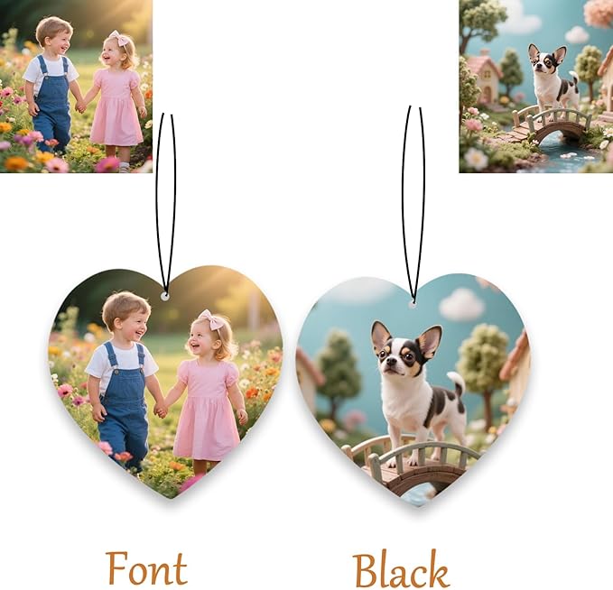 Custom Air fresheners with Picture,Personalized Air Freshener for Car,Cute Hanging Car Air Fresheners for Women,Double-sided Photo Printing Hanging Car Scents 30 scents available